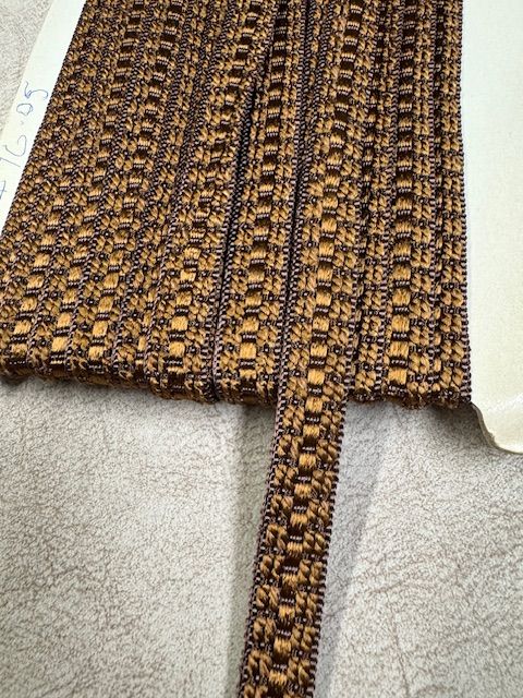 Upholstery Flat Braid Trim - Brown Mix