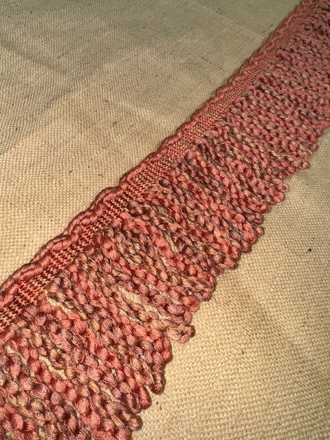 Upholstery Spectrum Heavy Bullion Fringe - Braided top Rope - Coral Pink