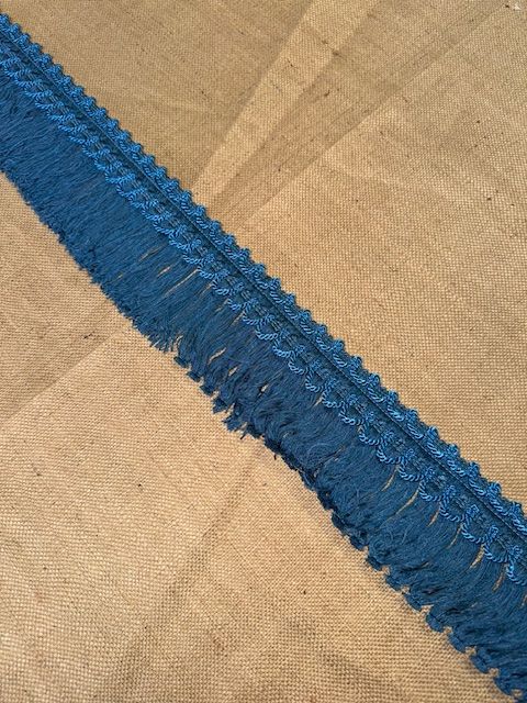 Upholstery Swing Fringe with Decorative Braided Top - Ocean Blue