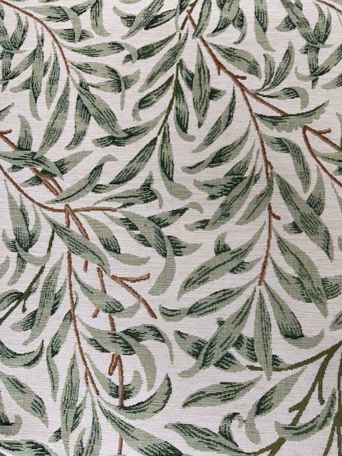 Chatham Glyn William Morris Willow Bough Leaf Green Chenille Upholstery Fabric - Soft Options upholstery trim