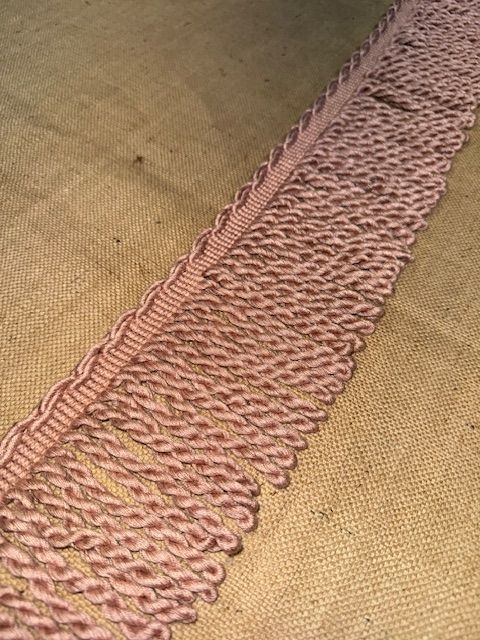 Upholstery Spectrum Heavy Bullion Fringe - Braided top Rope - Blush Pink