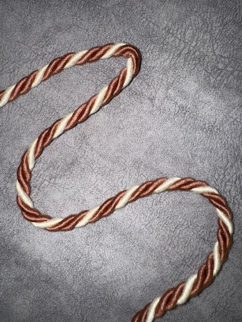 Upholstery Decorative Finishing Cord - Terracotta & Cream Mix