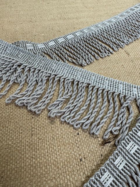Upholstery Spectrum Roman Fringe - Braided top Rope - Soft Grey