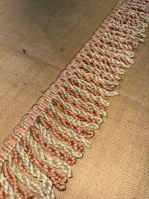 Upholstery Spectrum Heavy Bullion Fringe - Braided top Rope - Dolly Pink Mix