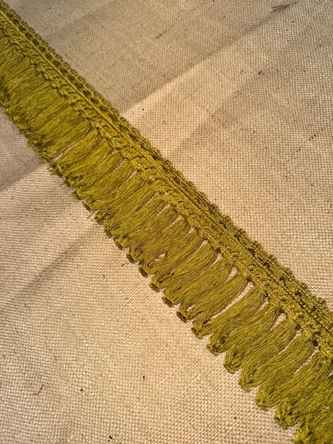 Upholstery Swing Fringe with Decorative Braided Top - Aribian Gold