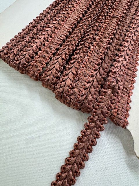 Upholstery Braid/Gimp Trim - Rust Brown - Soft Options upholstery trim