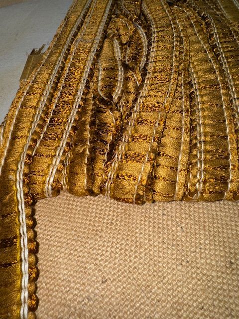 Upholstery Brush Fringe/ Ruche Trim - Camel