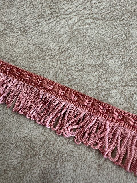 Upholstery Looped Tassel Fringe - Mauve Pink - Soft Options upholstery trim