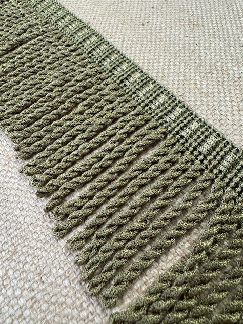 Upholstery Spectrum Roman Fringe - Braided top Rope - Sage