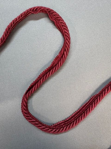 Upholstery Flanged Cord - Rich Burgundy