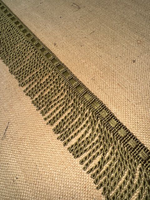 Upholstery Spectrum Roman Fringe - Braided top Rope - Fern - Soft Options upholstery trim