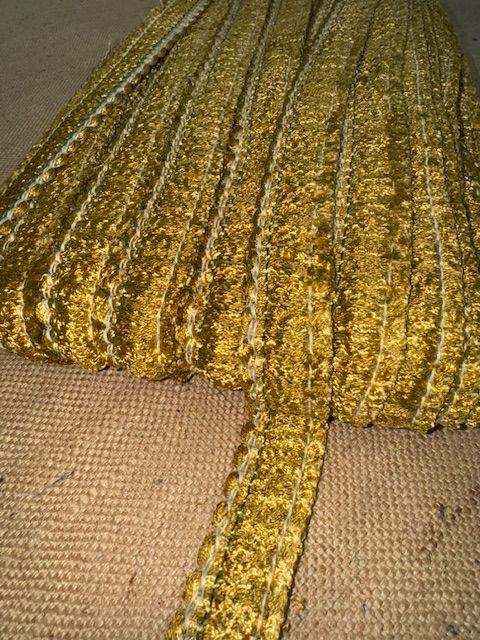 Upholstery Brush Fringe/ Ruche Trim - Antique Gold - Soft Options upholstery trim