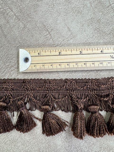 Upholstery Large Tassel Fringe - Dark Chocolate Silk