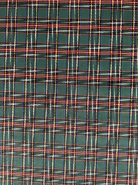 Ness Green Check Tartan Outdoor Fabric