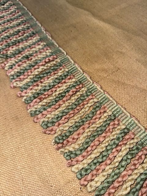 Upholstery Spectrum Heavy Bullion Fringe - Braided top Rope - Peppermint & Candyfloss Mix