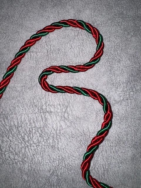 Upholstery Decorative Finishing Cord - Christmas Red & Green Mix