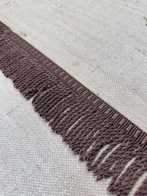 Upholstery Spectrum Roman Fringe - Braided top Rope - Mid Brown