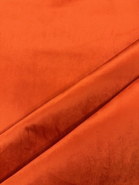 Rosemount Monaco Pumpkin Luxury Soft feel Velvet Upholstery Fabric