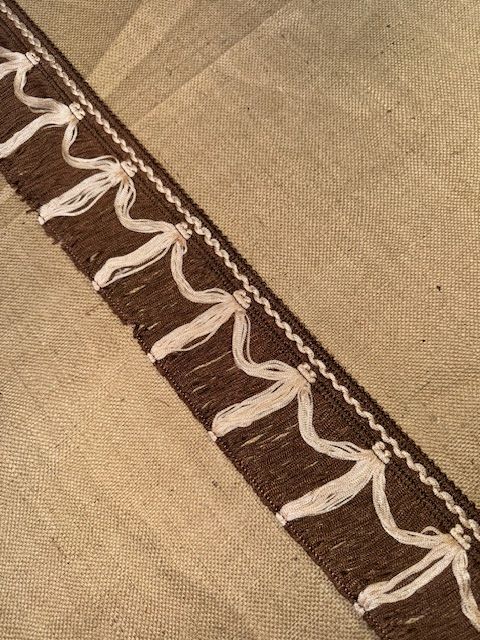 Upholstery Swing Fringe with Decorative Braided Top - Chocolate Latte