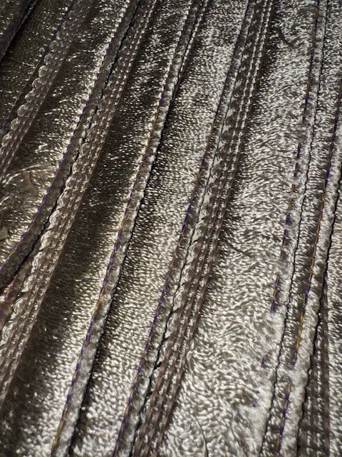 Upholstery Brush Fringe/ Ruche Trim - Antique Silver - Soft Options upholstery trim