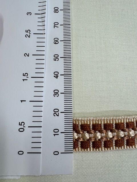 Upholstery Braid/Gimp Trim - Brown & Cream Mix