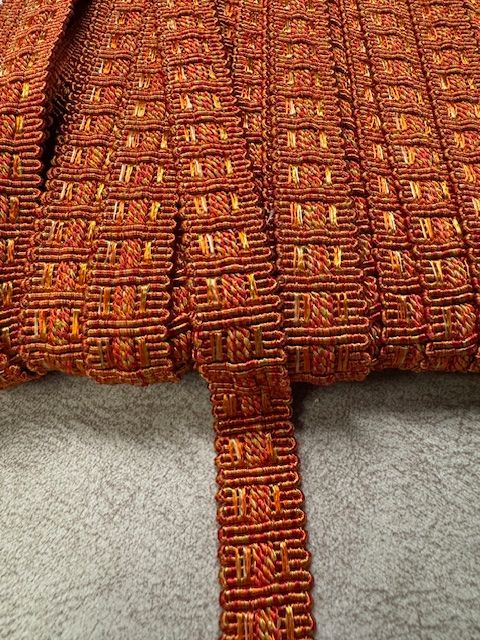 Upholstery Decoratove Braid Trim - Pumpkin Orange - Soft Options upholstery trim