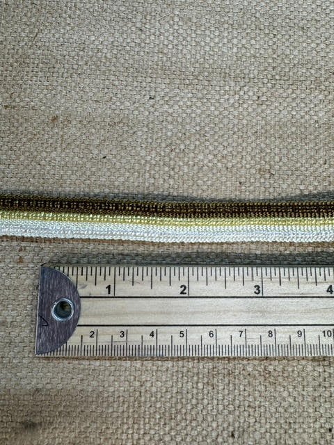 Upholstery Decorative Multi-colour Braid Trim - Bronze/Lemon/White