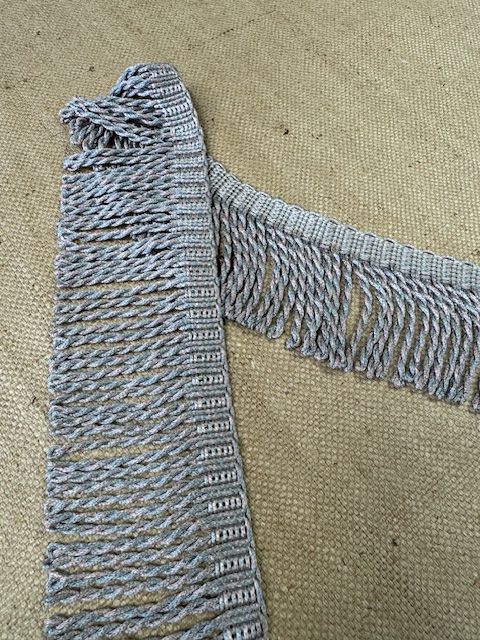 Upholstery Spectrum Roman Fringe - Braided top Rope  - Blue/Pink Dusk