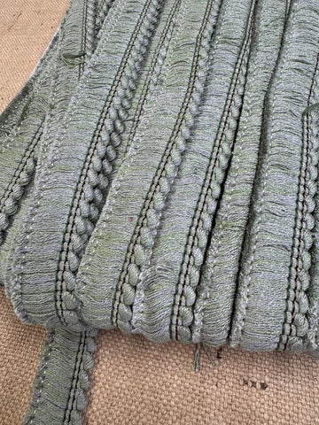 Upholstery Brush Fringe/ Ruche Trim - Pistachio Green - Soft Options upholstery trim