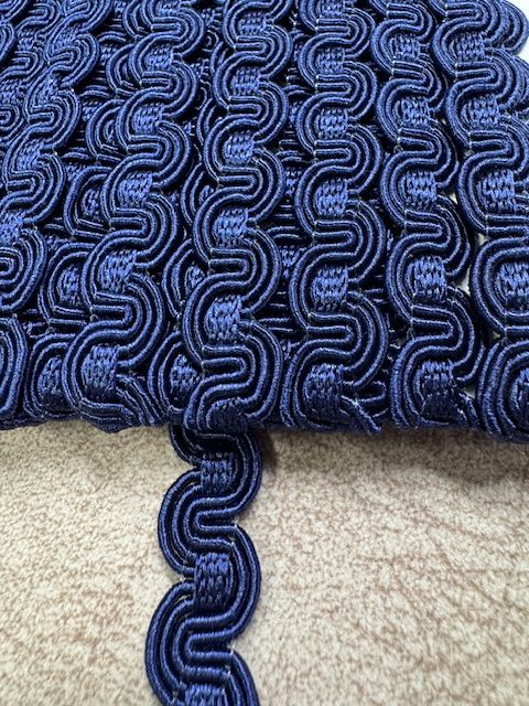 Upholstery Scroll Gimp/Braid Trim - Royal Blue - Soft Options upholstery trim