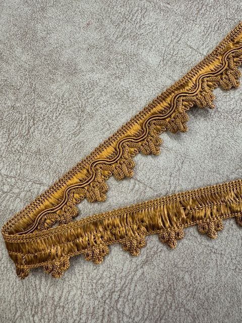 Upholstery Scalloped Decorative Fringe - Brass