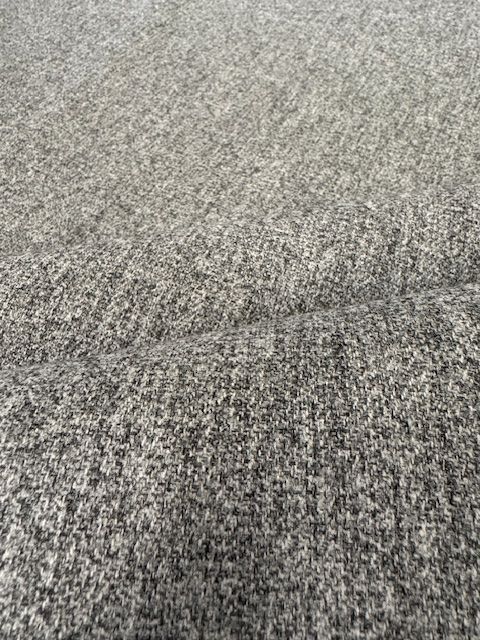 Steel Grey Marley Flatweave Upholstery Fabric