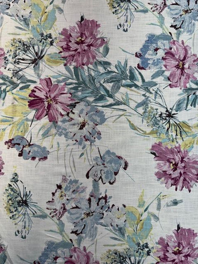 Laura Ashley Cosmos Off-white Grey Linen Upholstery Fabric - Soft Options upholstery trim