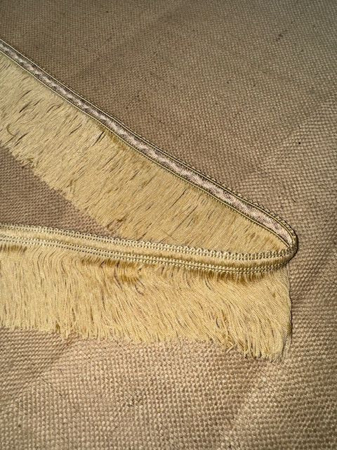Upholstery Swing Fringe with Decorative Braided Top - Sand