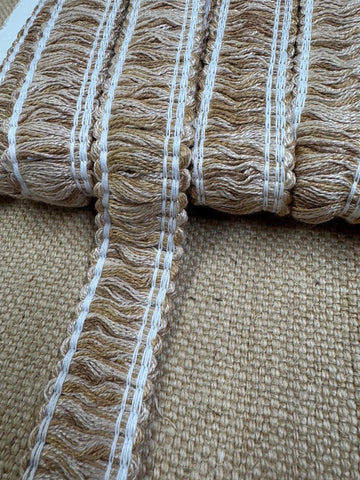 Polsterbürstenfransen/Rüschenborte – Biskuitbeige