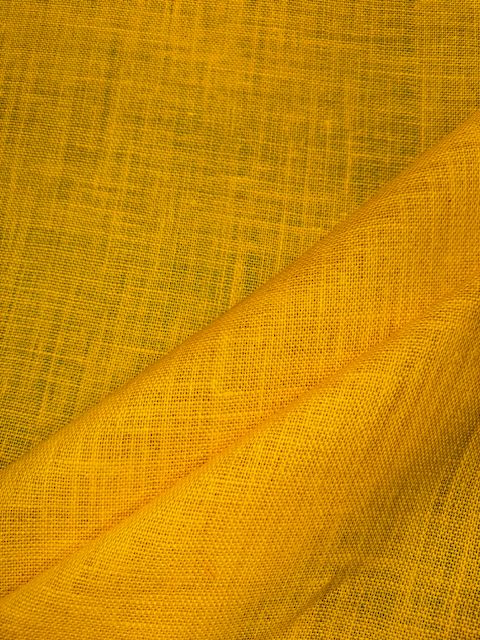 Yellow Hessian Decorative Fabric - Fire Retardant
