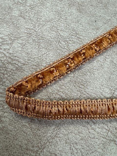 Upholstery Luxury Tufted Boucle Braid Trim - Light Terracotta