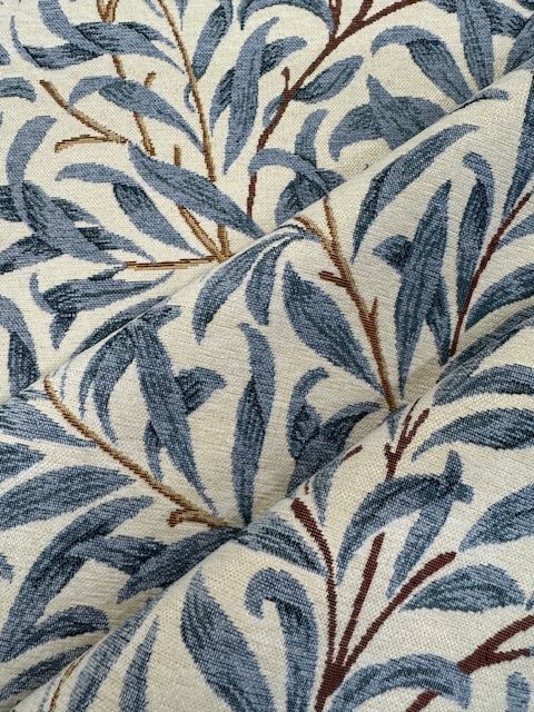 Chatham Glyn William Morris Willow Bough Blue Chenille Upholstery Fabric