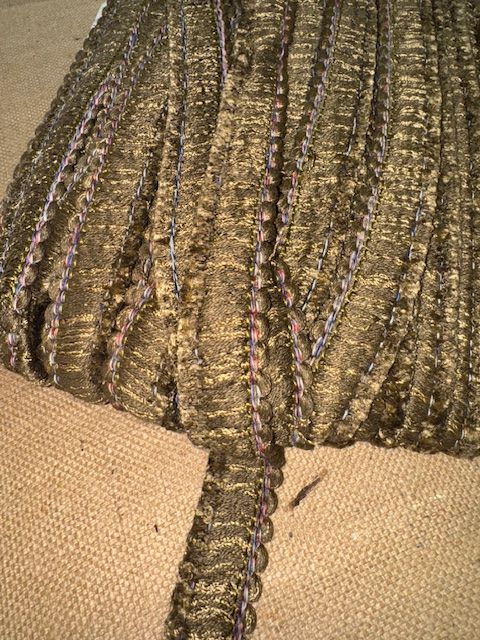 Upholstery Brush Fringe/ Ruche Trim - Double Umber