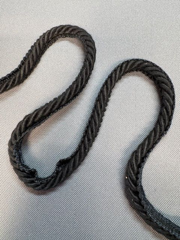 Upholstery Flanged Cord - Black