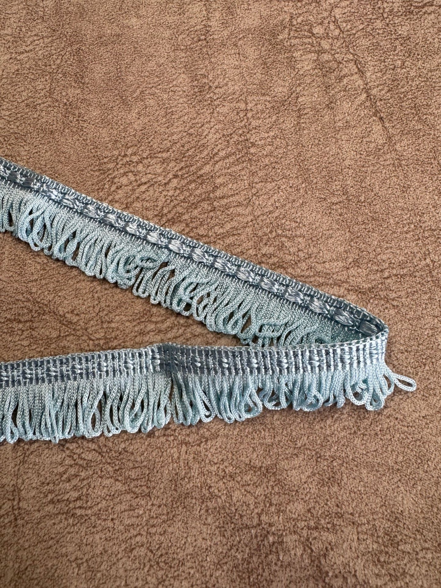 Upholstery Looped Tassel Fringe - Baby Blue