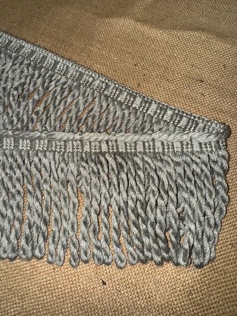 Upholstery Spectrum Heavy Bullion Fringe - Braided top Rope - Silver Grey
