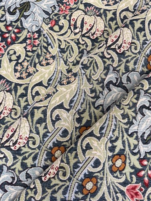 Chatham Glyn William Morris Golden Lily Denim Chenille Upholstery Fabric