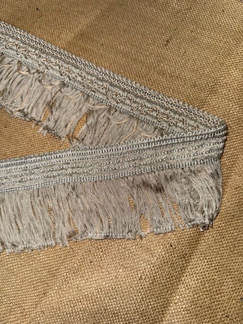 Upholstery Swing Fringe with Decorative Braided Top - Champagne