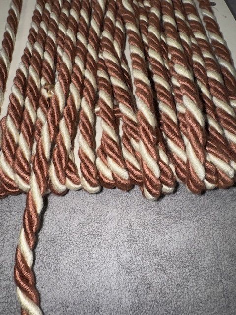 Upholstery Decorative Finishing Cord - Terracotta & Cream Mix - Soft Options upholstery trim