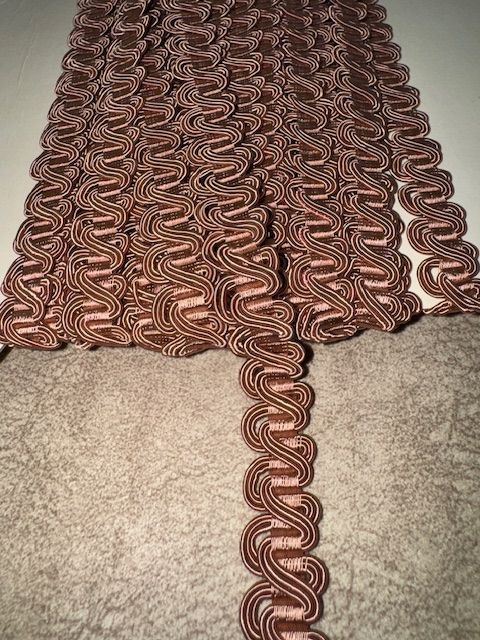 Upholstery Scroll Gimp/Braid Trim - Salmon - Soft Options upholstery trim