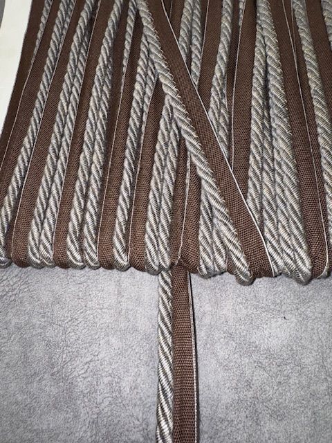 Upholstery Flanged Cord - Grey & Brown Mix - Soft Options upholstery trim