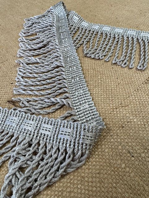 Upholstery Spectrum Roman Fringe - Braided top Rope - Soft Grey