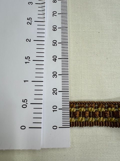 Upholstery Braid/Gimp Trim - Brown & Lime Mix