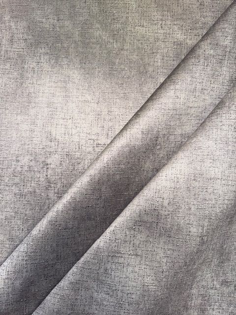 Cure Silver Slub Velvet Upholstery Fabric